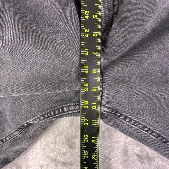 Old Navy Charcoal Grey Baggy Wide Leg Denim Jeans Size 6 - Picture 7 of 8